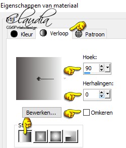 Maak een Voorgrondkleur Verloop met deze instellingen