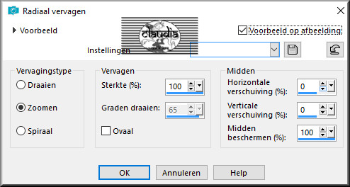 Aanpassen - Vervagen - Radiaal vervagen