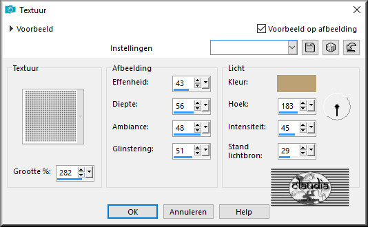 Effecten - Textuureffecten - Textuur : Dither 75 pct