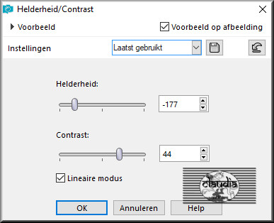 Aanpassen - Helderheid en Contrast - Helderheid/Contrast