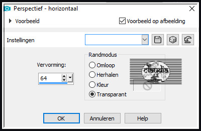 Effecten - Geometrische effecten - Perspectief - horizontaal