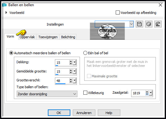 Effecten - Artistieke effecten - Ballen en Bellen