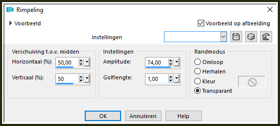 Effecten - Vervormingseffecten - Rimpeling