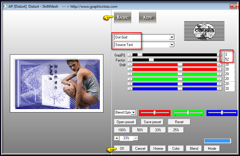 Effecten - Insteekfilters - AP [Distort] - Distort - ShiftMesh