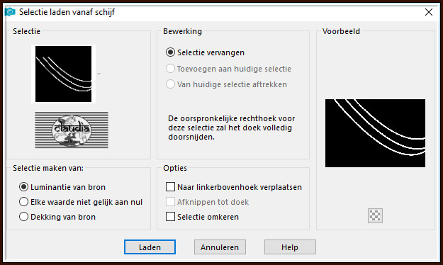 Selecties - Selectie laden/opslaan - Selectie laden vanaf schijf : sel147_aliciar