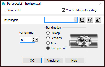 Effecten - Geometrische effecten - Perspectief - horizontaal