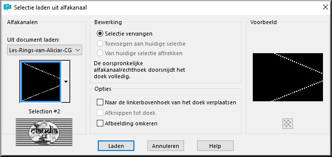 Selecties - Selectie laden/opslaan - Selectie laden uit alfakanaal : Selection #2