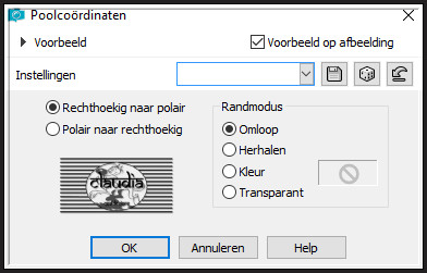 Effecten - Vervormingseffecten - Poolcoördinaten