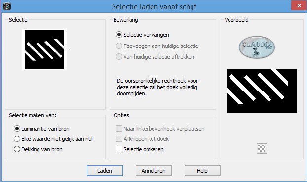 Selectie laden vanaf schijf : sel ali3