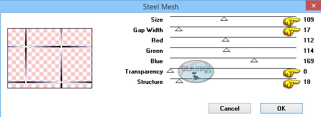 Instellingen filter : VM instant Art - Steel Mesh