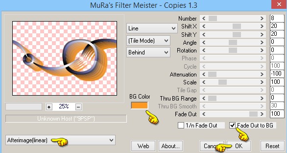Instellingen filter : MuRa's Meister - Copies