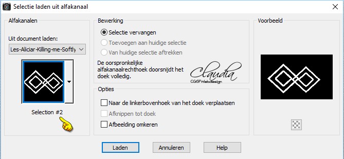 Selectie laden uit alfakanaal : Selection #2