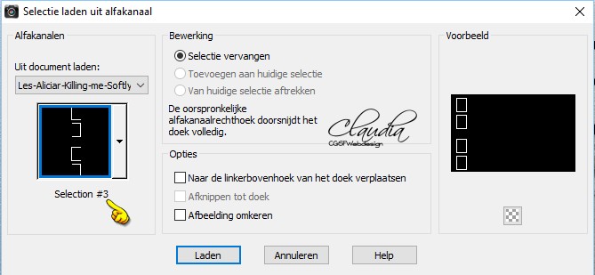Selectie laden uit alfakanaal : Selection #3