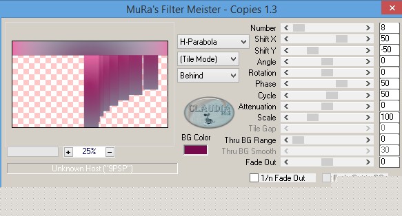 Instellingen filter MuRa's Meister - Copies