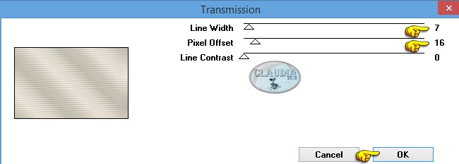 Instellingen filter Visual Manipulation - Transmission