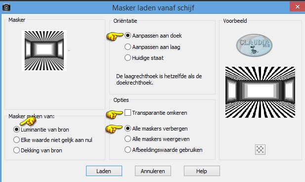 Masker laden vanaf schijf : cmv001