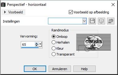 Instellingen Perspectief - Horizontaal