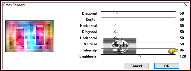 Effecten - Insteekfilters - Graphics Plus - Cross Shadow 