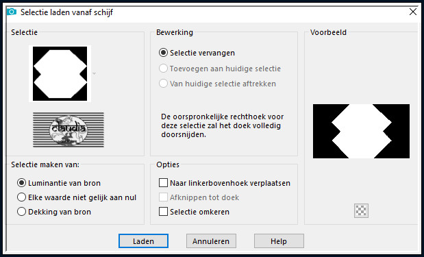 Selecties - Selectie laden/opslaan - Selectie laden vanaf schijf : Sel2_Arlety_Animabelle