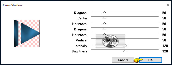 Effecten - Insteekfilters - Graphics Plus - Cross Shadow 