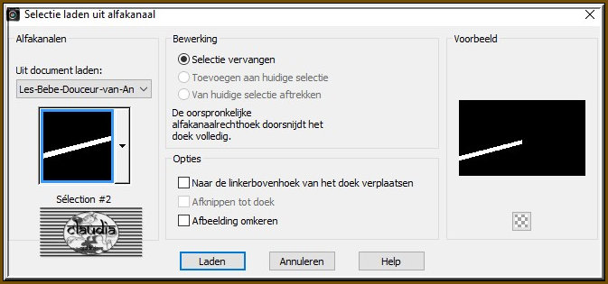 Selecties - Selectie laden/opslaan - Selectie laden uit alfakanaal : Sélection #2