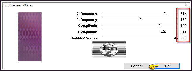 Effecten - Insteekfilters - Kang 4 - bubblecross Waves