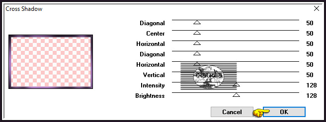 Effecten - Insteekfilters - Graphics Plus - Cross Shadow