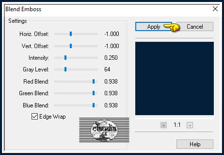 Effecten - Insteekfilters - FM Tile Tools - Blend Emboss