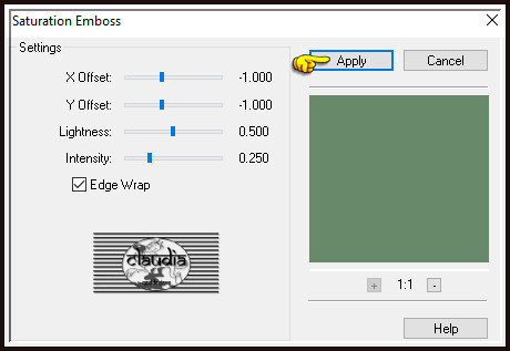 Effecten - Insteekfilters - FM Tile Tools - Saturation Emboss