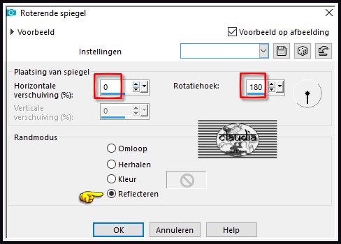 Effecten - Reflectie-effecten - Roterende spiegel