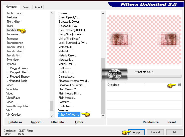 Effecten - Insteekfilters - <I.C.NET Software> - Filters Unlimited 2.0 - Toadies - What Are You?