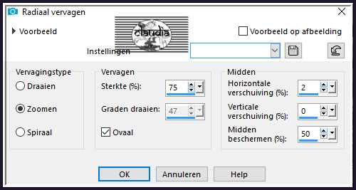 Aanpassen - Vervagen - Radiaal vervagen