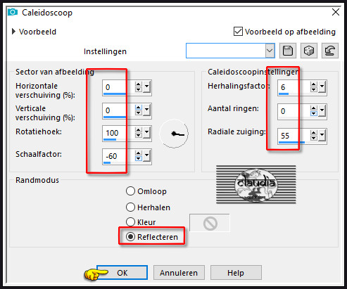 Effecten - Reflectie-effecten - Caleidoscoop