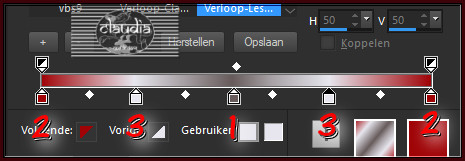 Mijn kleuren staan zo, dan heb je een voorbeeld hoe het er ongeveer moet uitzien