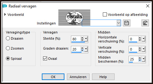 Aanpassen - Vervagen - Radiaal vervagen
