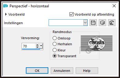 Effecten - Geometrische effecten - Perspectief - horizontaal