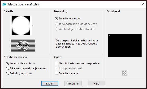 Selecties - Selectie laden/opslaan - Selectie laden vanaf schijf : Sel4_Cibi_Animabelle