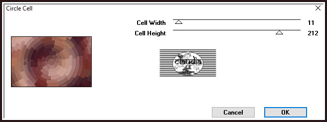 Effecten - Insteekfilters - Filter Factory Gallery J - Circle Cell