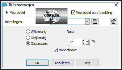 Aanpassen - Ruis toevoegen/verwijderen - Ruis toevoegen