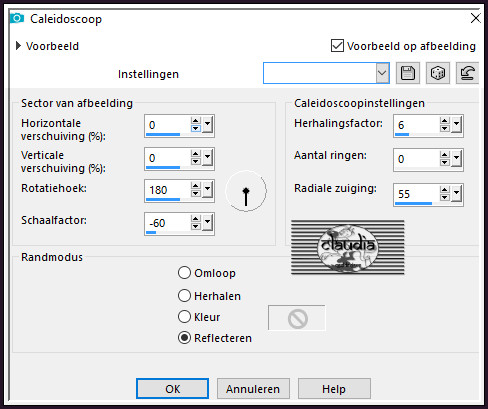 Effecten - Reflectie-effecten - Caleidoscoop