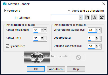 Effecten - Textuureffecten - Mozaïek - antiek