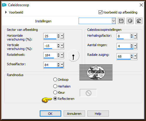Effecten - Reflectie-effecten - Caleidoscoop