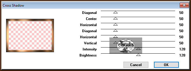 Effecten - Insteekfilters - Graphics Plus - Cross Shadow