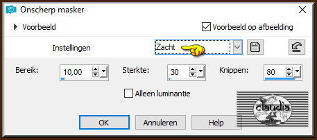 Aanpassen - Scherpte - Onscherp masker