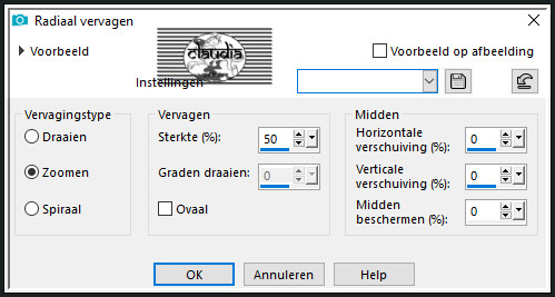 Aanpassen - Vervagen - Radiaal vervagen