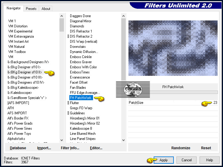 Effecten - Insteekfilters - <I.C.NET Software> - Filters Unlimited 2.0 - &<BKg Designer sf10 II> FH PatchWork