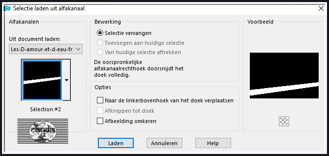 Selecties - Selectie laden/opslaan - Selectie laden uit alfakanaal : Sélection #2