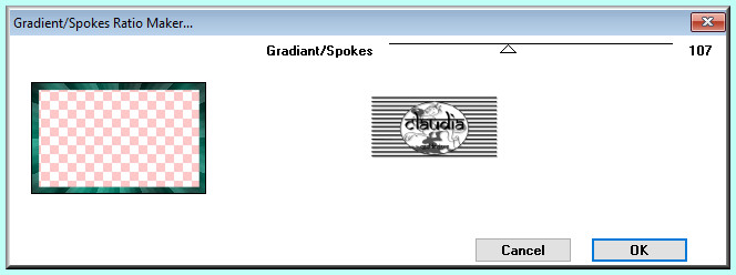 Effecten - Insteekfilters - Tramages - Gradient/Spoke Ratio Maker