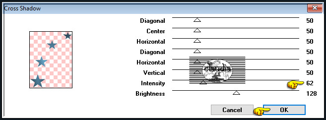 Effecten - Insteekfilters - Graphics Plus - Cross Shadow