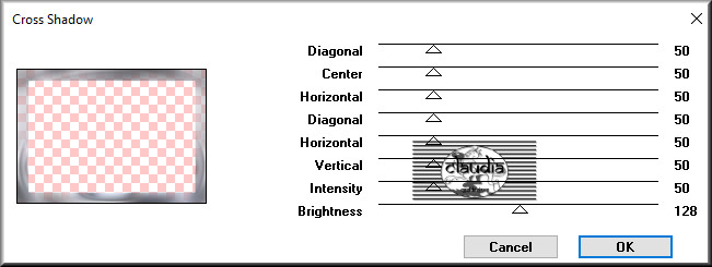 Effecten - Insteekfilters - Graphics Plus - Cross Shadow